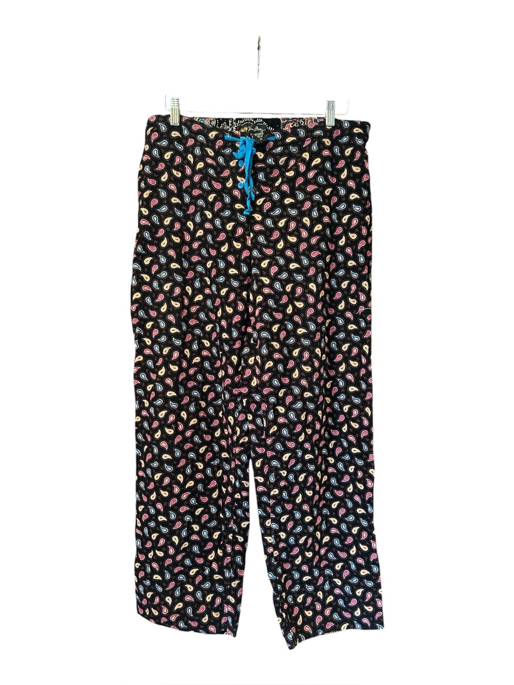Vera Bradley Kensington Paisley PJ Lounge Pants Medium Black Corduroy Cotton